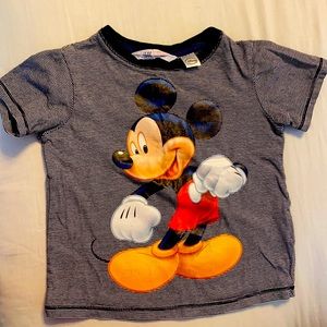 Disney H&M Mickey Mouse striped 100% cotton t-shirt